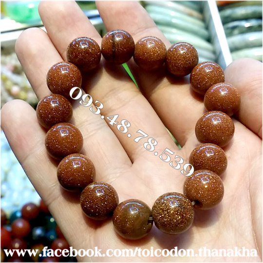 Vòng phong thủy đá kim sa nâu