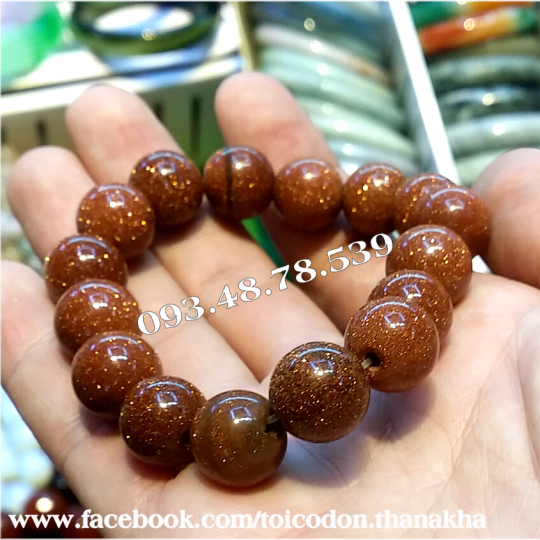 Vòng phong thủy đá kim sa nâu