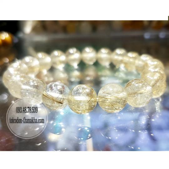 Vòng phong thủy thạch anh tóc vàng Myanmar